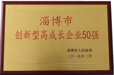 被授予“淄博市创新型高成长企业50强”